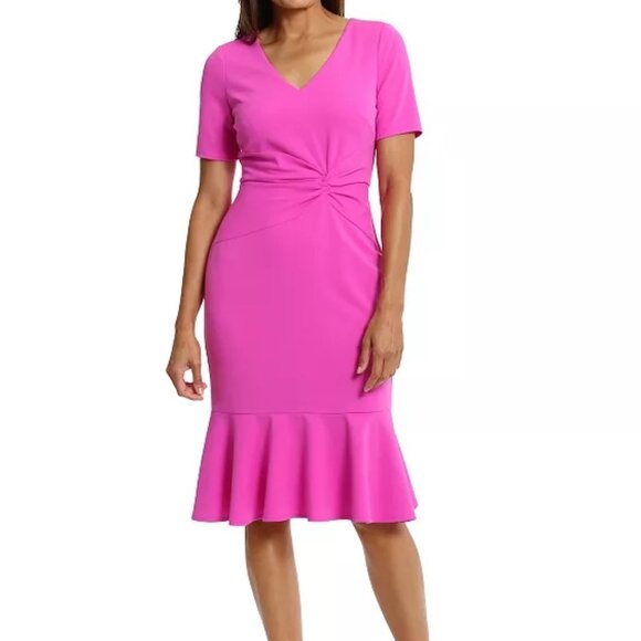 London Times,  Flounce Midi Twist,  Women's Dress, size 6 - Picture 1 of 8